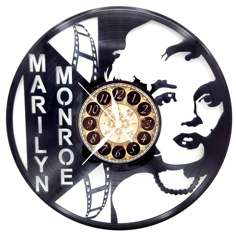MARILYN MONROE vinyl record clock